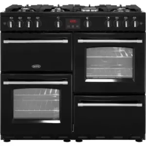 Image of Belling FarmhouseX100G 100cm Gas Range Cooker - Black - A/A Rated