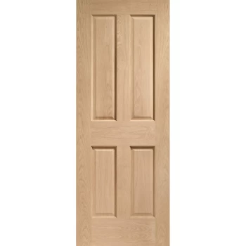 Image of XL Joinery Traditional NRM Victorian 4 Panel Unfinished Oak Internal Door - 1981mm x 686mm (78 inch x 27 inch)