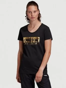 Image of adidas Foil Tee, Black, Size S, Women