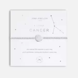 Image of Joma Jewellery Womens A Little Cancer Silver Bracelet Stretch - Silver