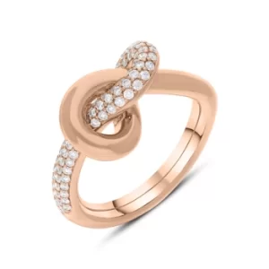 Image of 18ct Rose Gold 0.60ct Diamond Knot Ring