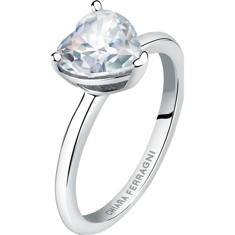 Image of Chiara Ferragni Womens Love Band Ring Silver female 18