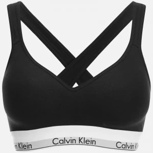 Image of Calvin Klein Womens Modern Cotton Lift Bralette - Black - L