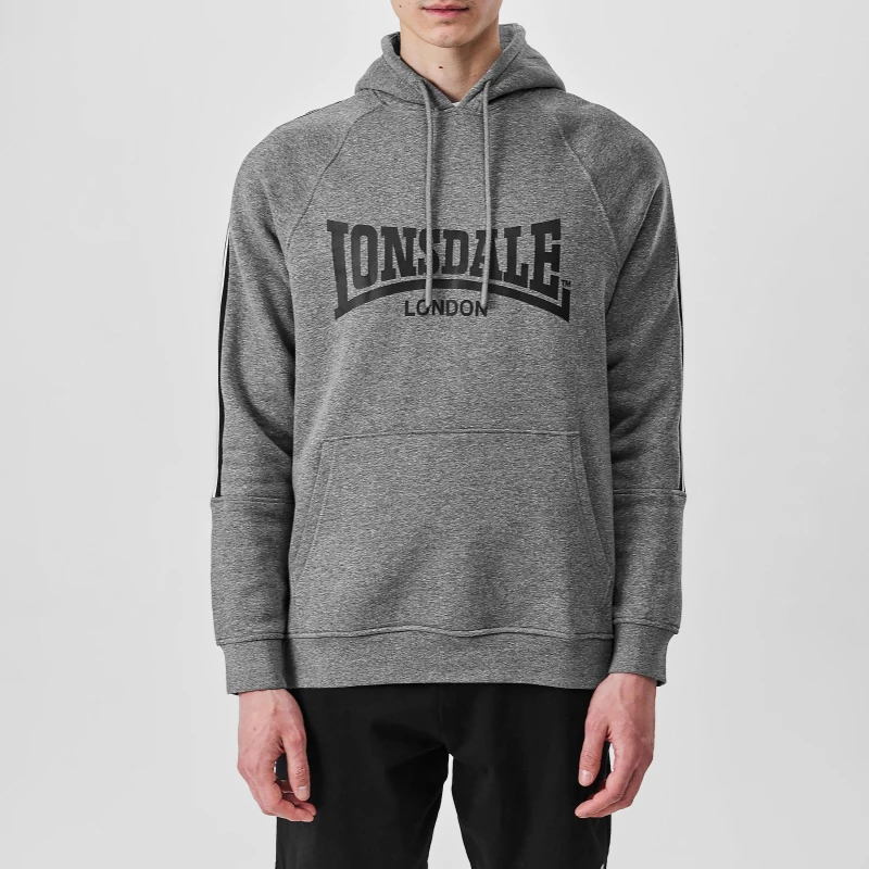 Image of Lonsdale Logo Hoody - Black M