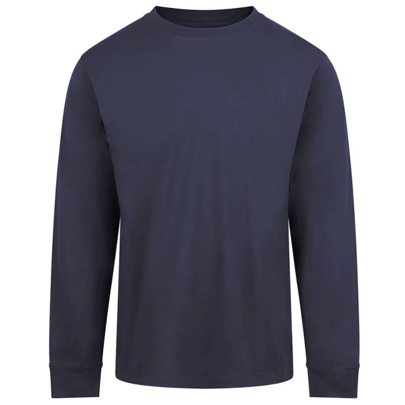 Image of AWDis Mens Long-Sleeved T-Shirt in Navy Size: Small Navy Male S