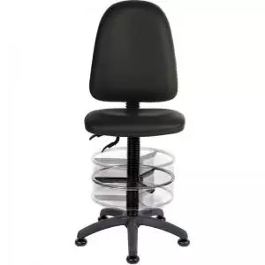 Image of Teknik Office Ergo Twin PU Black Operator chair with a deluxe ring kit