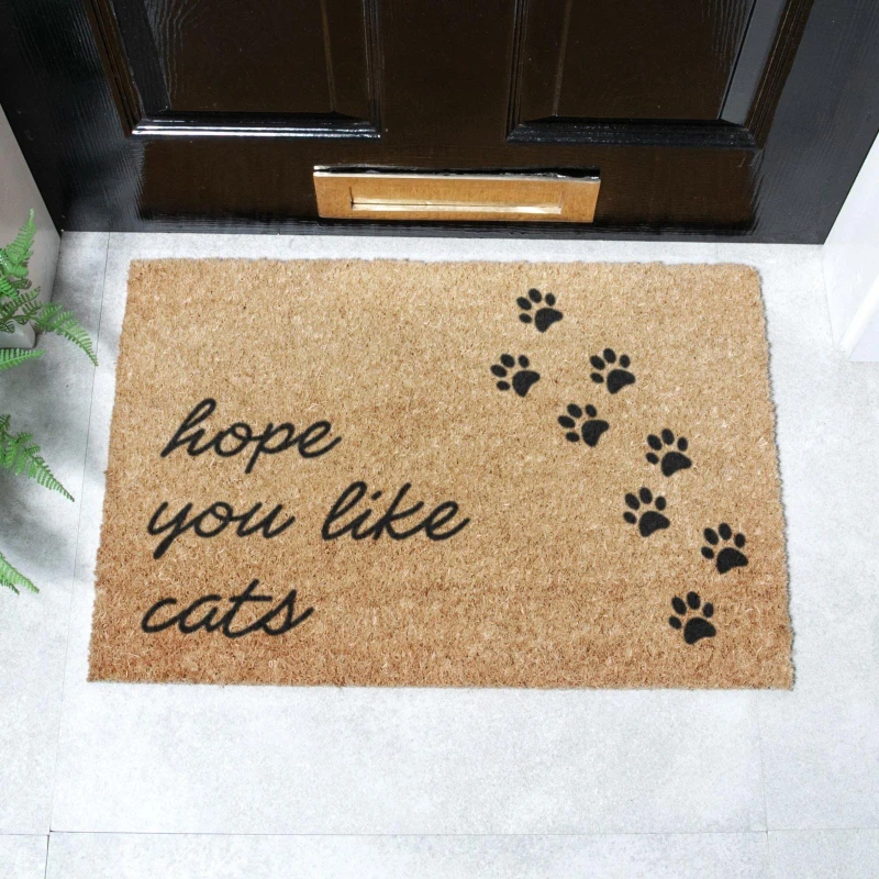 Image of Artsy Doormats Hope You Like Cats Doormat (60 X 40Cm)