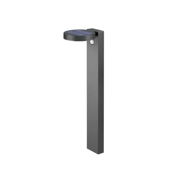 Image of Posadas Modern Outdoor Bollard Anthracite 3000K IP44 with PIR