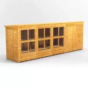 Image of 18X4 Power Pent Potting Shed Combi Including 6ft Side Store