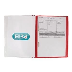 Image of Elba Pocket Report File A4 Red Pack of 25 400055038
