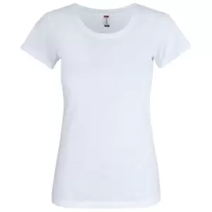 Image of Clique Womens/Ladies Slub T-Shirt (M) (White)