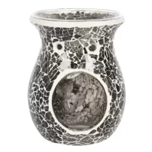 Image of Large Gunmetal Grey Crackle Oil Burner