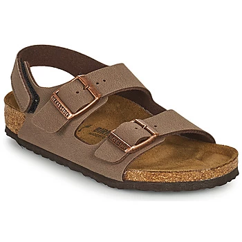 Image of Birkenstock MILANO HL boys's Childrens Sandals in Brown,4.5,5,7 toddler,8 toddler,8.5 toddler,9 toddler,10 kid,11 kid,11.5 kid,13 kid,13.5 kid,1 kid,2