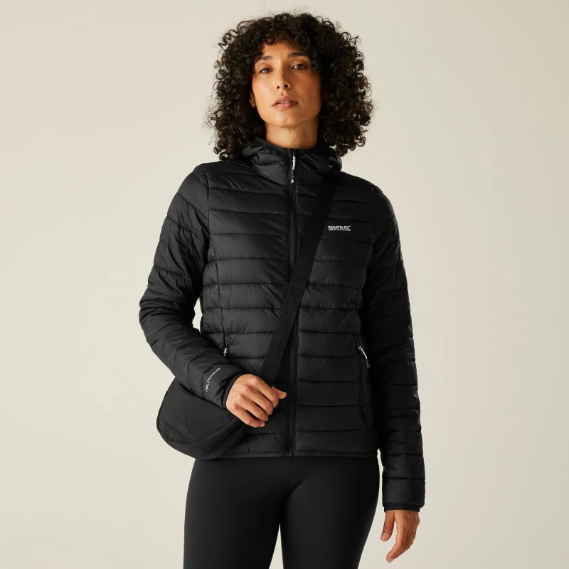 Image of Regatta Womens Hooded Marizion Jacket - Black 10