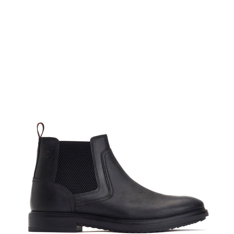 Image of Base London Mens Dandridge Leather Chelsea Boots UK Size 7 (EU 41) Black BAS364-BLACK-7