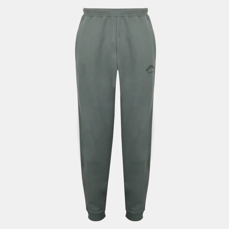 Image of Everlast Mens High Waisted Cotton Fleece Ribbed Cuffs Joggers Khaki male S