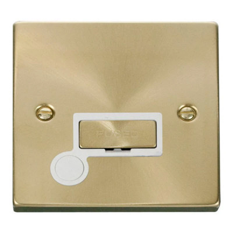 Image of SE Home Satin / Brushed Brass 13A Fused Ingot Connection Unit With Flex Gold unisex
