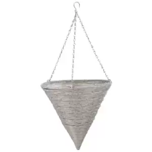 Image of Smart Garden Monza Faux Rattan Hanging Cone - 14inch