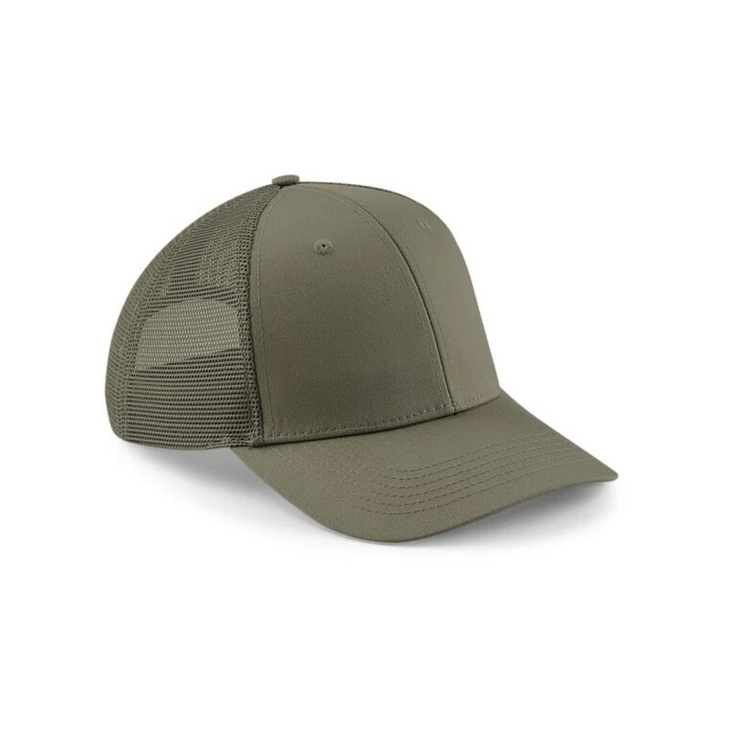 Image of Beechfield Urbanwear Trucker Cap in Dark Olive Dark Olive Unisex One Size