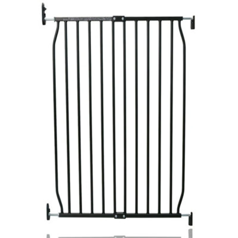 Image of Safetots Extra Tall Eco Screw Fit Baby Gate, Black, 70Cm - 80Cm, Extra Tall Gate 100Cm In Height, Stair Gate For Baby