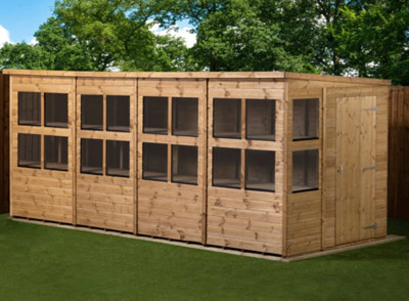 Image of Empire Sheds Empire Pent Potting Shed 16X6 Single Door
