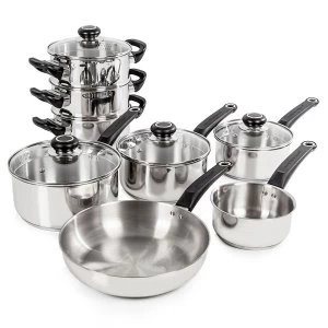 Image of Morphy Richards Equip Stainless Steel 8 Piece Pour and Drain Pan Set