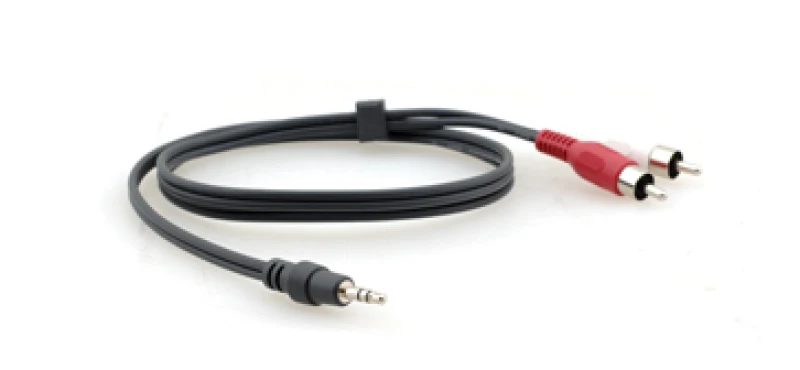 Image of Kramer Electronics 3.5mm - 2 RCA. 4.6m audio cable Black. Red. White