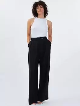 Image of Aligne Fanita Wide Leg Dad Pant In Organic Linen