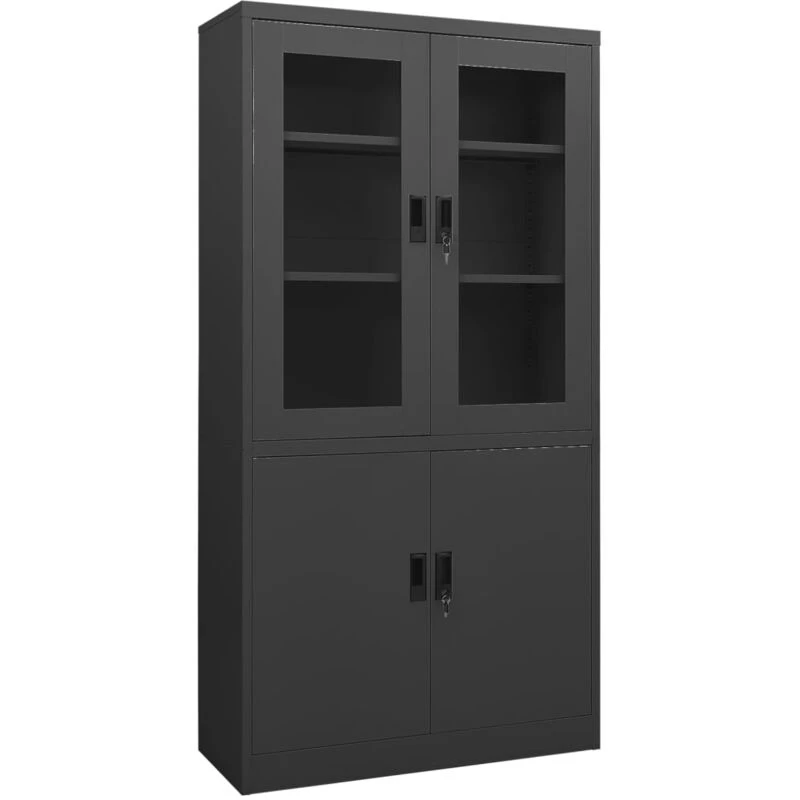 Image of VIDAXL Vidaxl - Office Cabinet Anthracite 90x40x180cm Steel 8720286563809