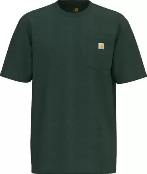 Image of Carhartt Workwear Pocket T-Shirt, green, Size 2XL, green, Size 2XL