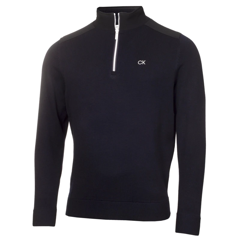 Image of Calvin Klein Golf Mens Half Zip Jumper Navy male Small