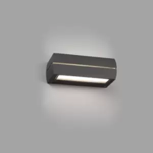 Image of Dragma Outdoor LED Surface Mounted Dark Grey Wall Lamp 15W 3000K IP65