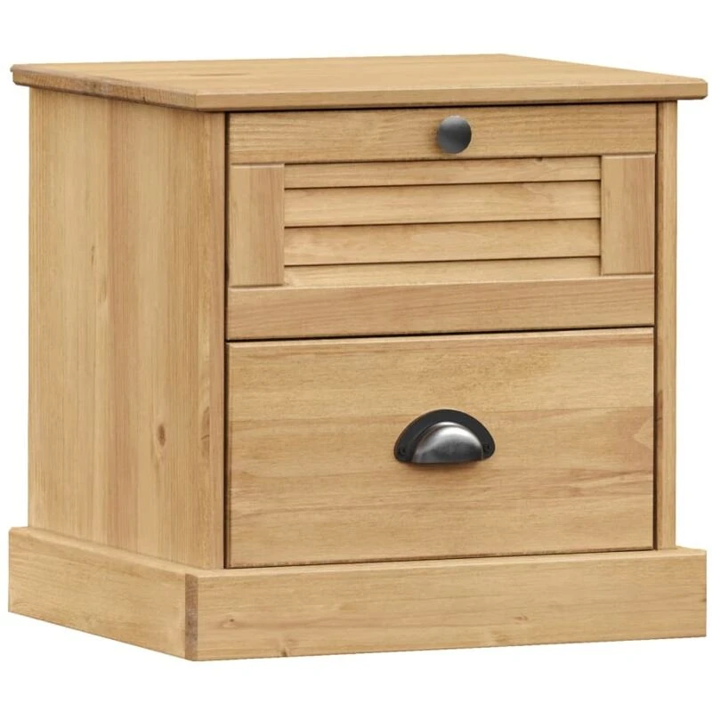 Image of VIDAXL Bedside Cabinet VIGO 42x35x42cm Solid Wood Pine vidaXL 8720845845711