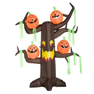 Image of HOMCOM Halloween Inflatable Decoration Ghost Tree, 2.4m, 6 LED lights