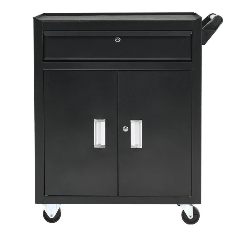 Image of Breeins Lockable Rolling Tool Storage Cabinet Black unisex One size
