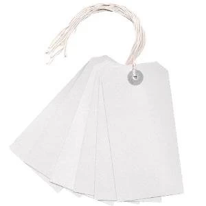 Image of White Strung Tag Pack of 1000 KF01623