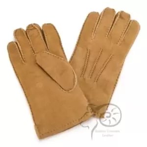 Image of Eastern Counties Leather Mens 3 Point Stitch Sheepskin Gloves (S) (Tan)