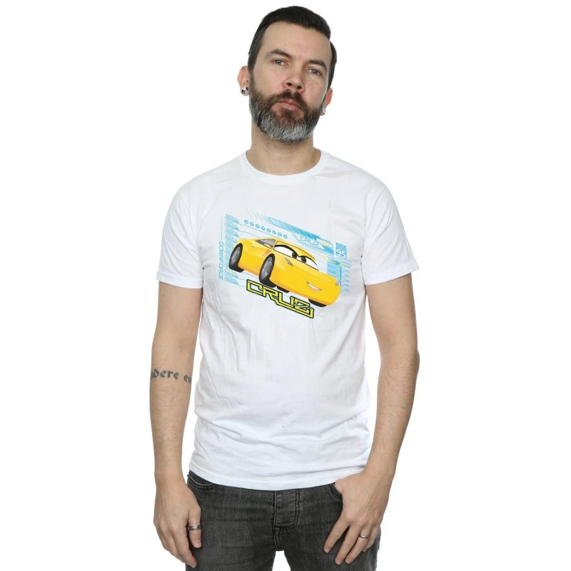 Image of Disney Men Cars Cruz Ramirez T-Shirt in White Size: Small White S Male 5057245924818
