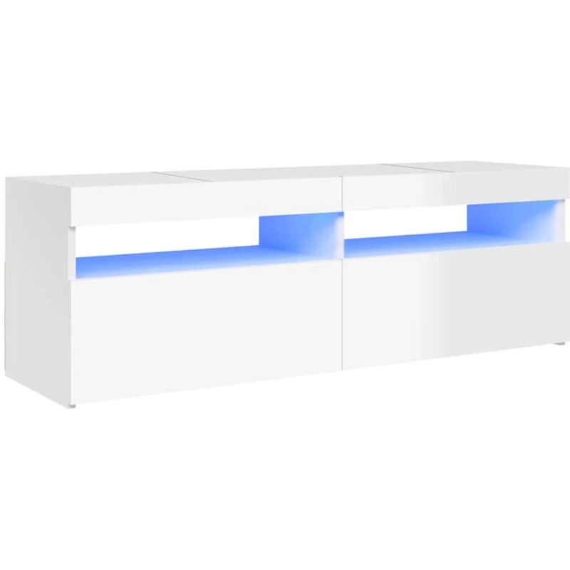 Image of VIDAXL Vidaxl - tv Cabinet with LED Lights High Gloss White 120x35x40cm 8720286217894