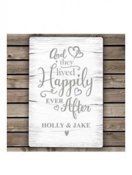 Image of Personalised Happily Ever After Metal Sign