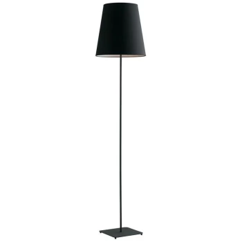 Image of Fan Europe Lighting - Fan Europe ELVIS Floor Lamp with Tapered Shade Black, Fabric Lampshade 34x155cm