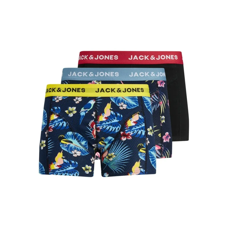 Image of jack & jones Boxers Jack & Jones Flower Bird (x3) Noir Male S