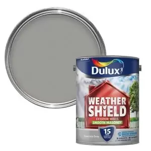 Image of Dulux Weathershield Exterior Walls Concrete Grey Smooth Masonry Paint 5L