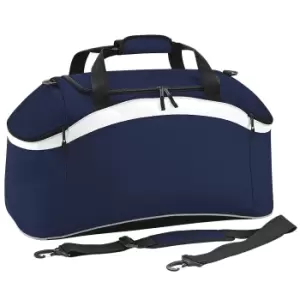 Image of BagBase Teamwear Sport Holdall / Duffle Bag (54 Litres) (One Size) (French Navy/ White)
