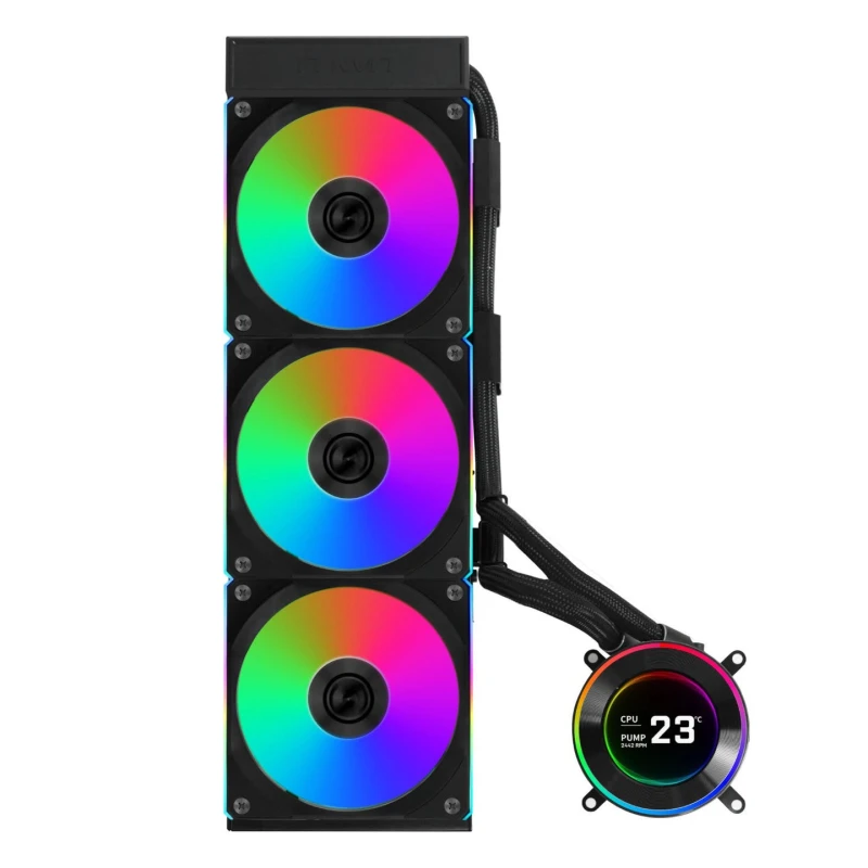 Image of Lian Li HydroShift II LCD-C 360R Black All In One CPU Cooler - 360mm - GHS2LCD36RB