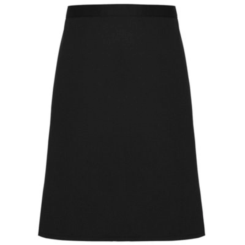 Image of Premier Premier Fairtrade Mid-Length Apron in Black One Size Unisex 5054752858605