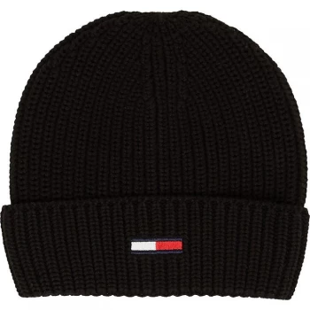 Image of Tommy Jeans Tommy Jeans Basic Rib Beanie - Black