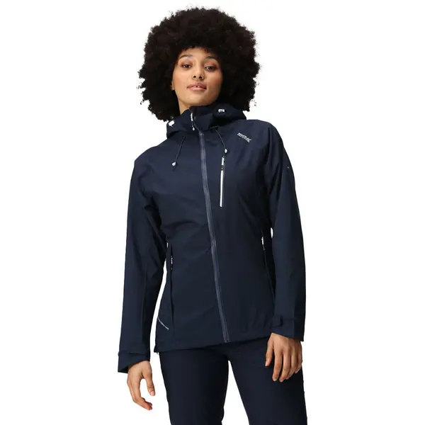 Image of Regatta Womens/Ladies Birchdale Waterproof Durable Hooded Jacket Coat 8 - Bust 32' (81cm) NAVY RWW300-540-8