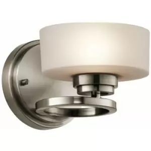 Image of Loops - Wall Light Aluminium Concentric Rings Oval Globe Shade Classic Pewter LED G9 40W