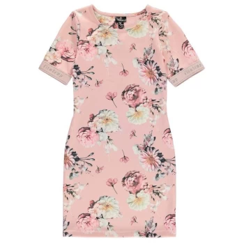 Image of Firetrap Bodycon All Over Print Dress Girls - Pink Floral